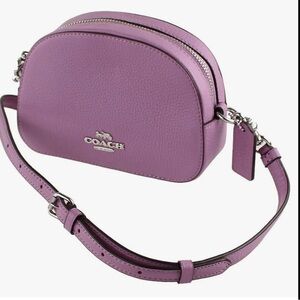 Coach mini Leather Serena crossbody. (Orchid color).